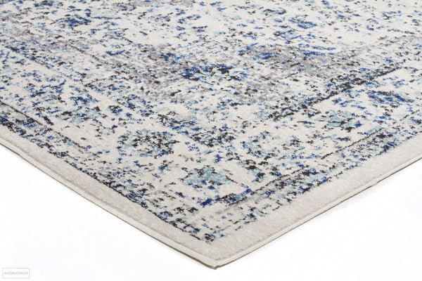 Evoke Mist White Transitional Runner Rug
