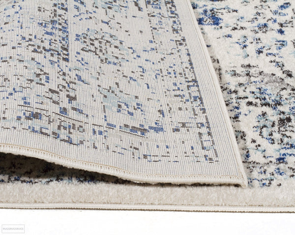 Evoke Mist White Transitional Runner Rug
