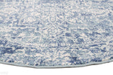 Evoke Muse Blue Transitional Round Rug
