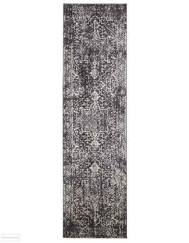 Evoke Scape Charcoal Transitional Runner Rug