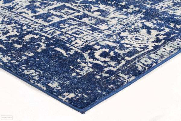 Evoke Contrast Navy Transitional Rug