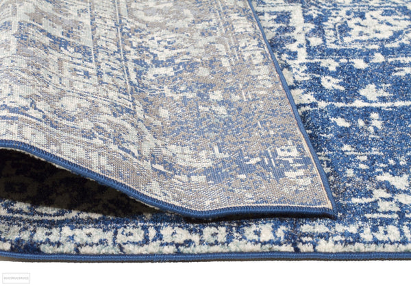 Evoke Contrast Navy Transitional Rug