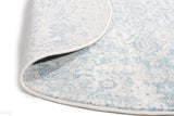 Evoke Glacier White Blue Transitional Round Rug