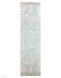 Evoke Glacier White Blue Transitional Rug - 300x80cm