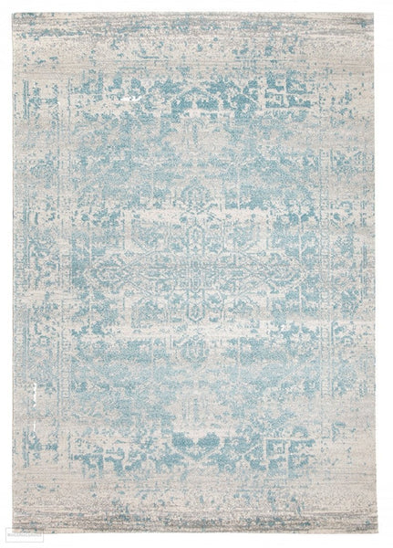 Evoke Glacier White Blue Transitional Rug - 230x160cm