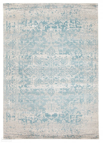 Evoke Glacier White Blue Transitional Rug - 230x160cm