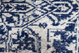 Evoke Horizon White Navy Transitional Runner Rug