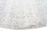 Evoke Dream White Silver Transitional Round Rug