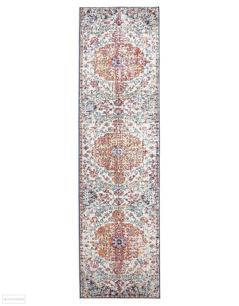 Evoke Carnival White Transitional Rug - 300x80cm