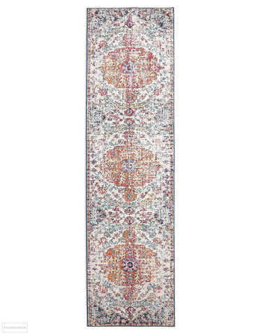 Evoke Carnival White Transitional Runner Rug