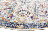 Evoke Peacock Ivory Transitional Round Rug