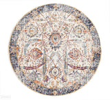 Evoke Peacock Ivory Transitional Round Rug