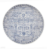 Evoke Frost Blue Transitional Round Rug
