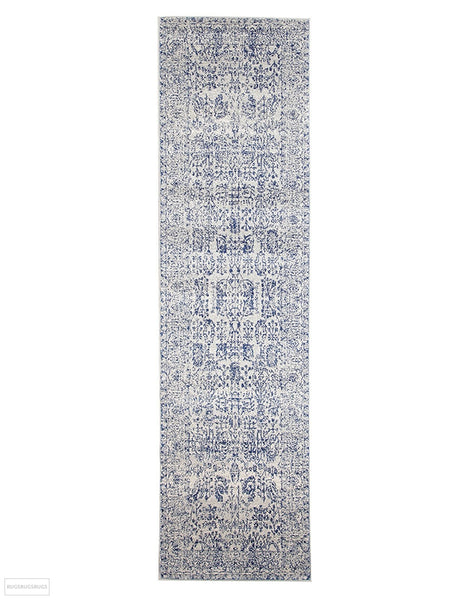 Evoke Frost Blue Transitional Rug - 300x80cm