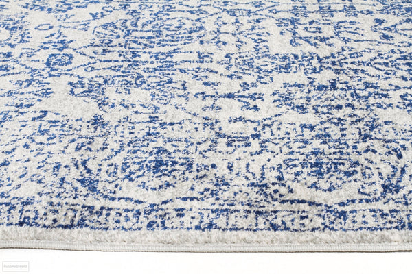 Evoke Frost Blue Transitional Runner Rug