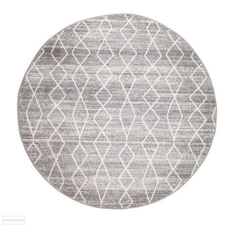 Evoke Remy Silver Transitional Round Rug
