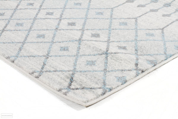 Evoke Slate White Transitional Rug