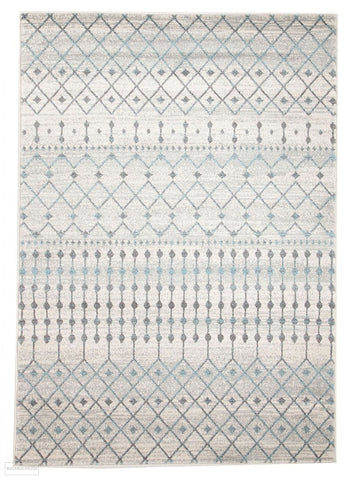 Evoke Slate White Transitional Rug - 230x160cm