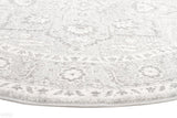Evoke Silver Flower Transitional Round Rug