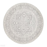 Evoke Silver Flower Transitional Round Rug