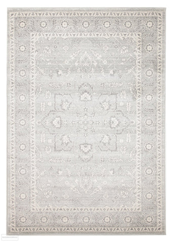 Evoke Silver Flower Transitional Rug - 230x160cm