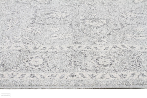 Evoke Silver Flower Transitional Runner Rug