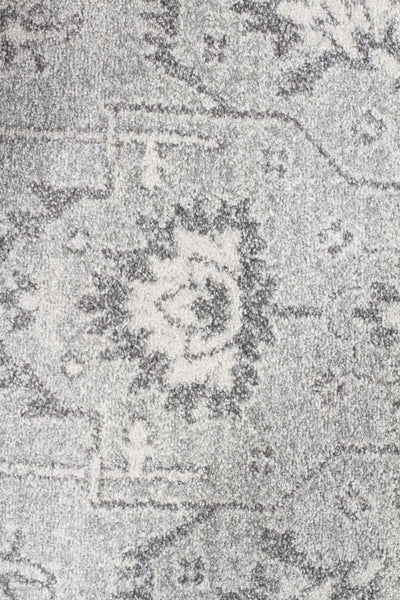 Evoke Silver Flower Transitional Runner Rug