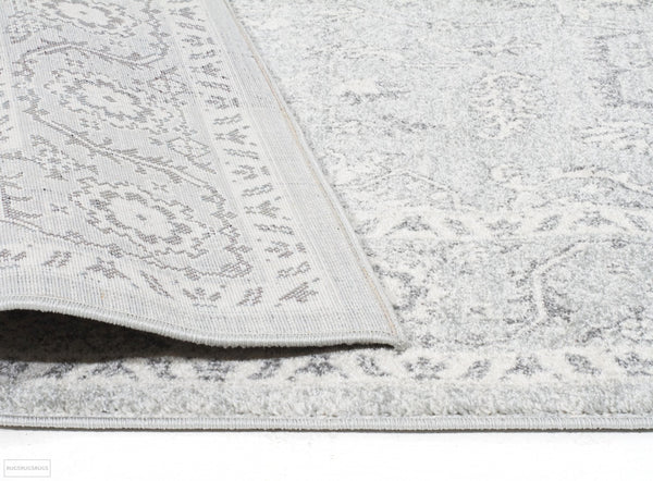 Evoke Silver Flower Transitional Runner Rug