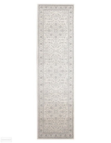 Evoke Winter White Transitional Runner Rug