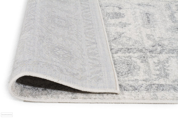 Evoke Winter White Transitional Runner Rug