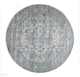 Evoke Duality Silver Transitional Round Rug