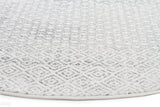 Evoke Diamond Grey Transitional Round Rug