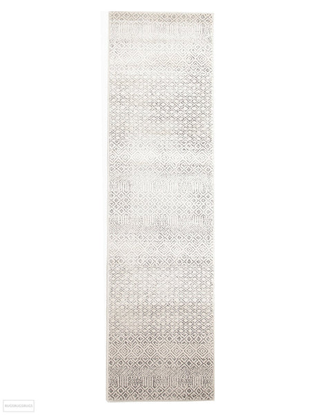 Evoke Diamond Grey Transitional Runner Rug