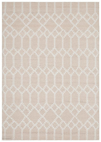 Krisha Tribal Trellis Rug Nude Soft Pink - Modern