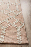 Krisha Tribal Trellis Rug Nude Soft Pink - Modern