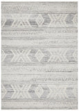 Esha Woven Tribal Rug Silver Grey - Modern