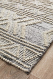 Esha Woven Tribal Rug Silver Grey - Modern