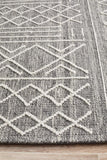 Arya Stitch Woven Rug Silver Grey - Modern