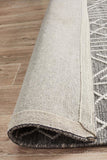 Arya Stitch Woven Rug Silver Grey - Modern