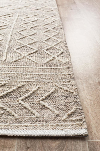 Arya Stitch Woven Rug Natural - Modern