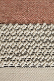 Esha Textured Woven Rug White Peach - Modern