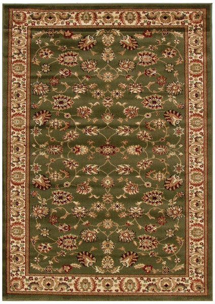 Istanbul Collection Traditional Floral Pattern Green Rug - 170x120cm