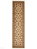 Istanbul Traditional Floral Pattern Runner Rug Ivory