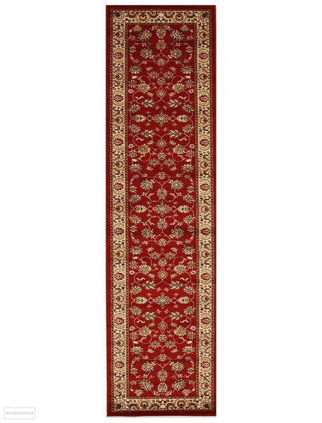 Istanbul Collection Traditional Floral Pattern Red Rug - 300x80cm