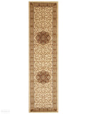 Istanbul Medallion Classic Pattern Runner Rug Ivory
