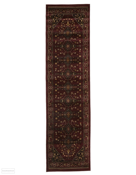Istanbul Traditional Shiraz Design Runner Rug Burgundy Red