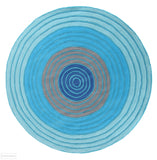 Ripple Blue Round Rug - Kids