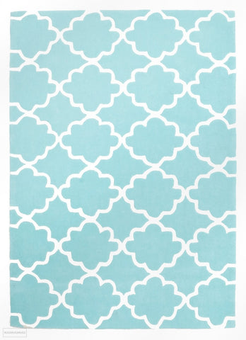 Kids Trellis Design Rug Soft Blue - Kids