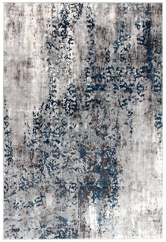 Kendra Casper Distressed Modern Rug Blue Grey White - 230X160cm