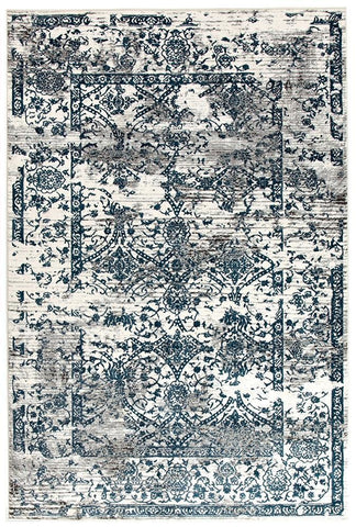 Kendra Yasmin Distressed Transitional Rug White Blue Grey - 230X160cm